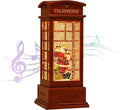 House & Garden Decoration,Christmas Lantern with 8 Pieces of Music,Sparkling Crystal Keep Circling Around The Snowman Families Music Box as a (Old Man)