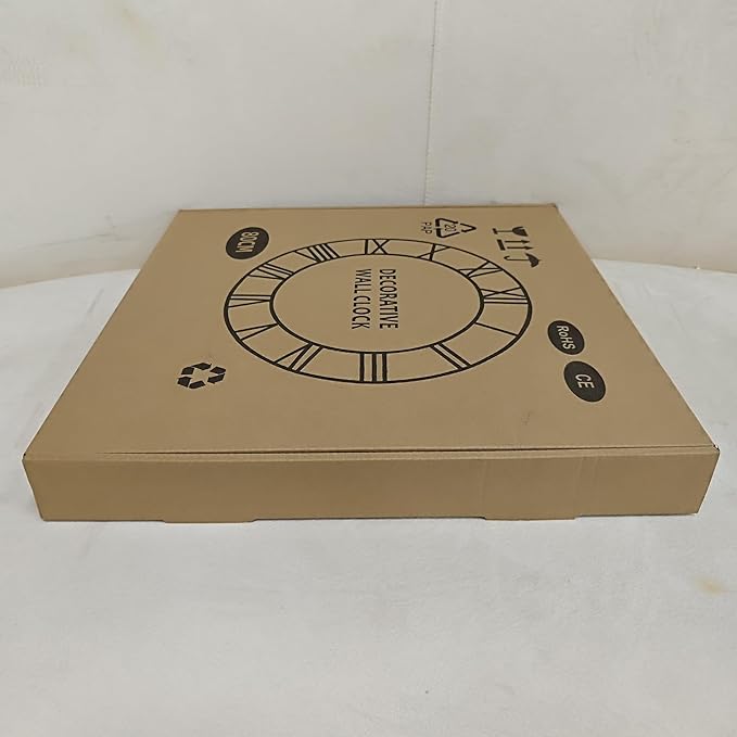 Large Wall Clock - 80cm/ 32 Inches, Silver, Non-Ticking, Battery Operated, Vintage Modern Wall Clock for Living Room, Bedroom, Office, Farmhouse Decor