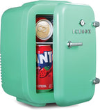 IBMF4MNT Fridge for Bedroom, Skincare, Portable Cooler & Warmer for Makeup, for Office & Home Refrigerator, Mini (4 L / 6-Can), Mint Green