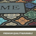 Durable Heavy Duty Front Door Mat - 24"x36" Large Outdoor Welcome Mat Non-Slip Rubber Entrance Door Mat Apply to Home High Traffic Area,Porch, Patio, Farmhouse，Entryway Floor Mats