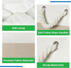 Bidtakay Large Storage Baskets for Organizing Fabric Closet Organizers Storage Bins with Handles 3-Pack 16x11.8x11.8 Inch Collapsible Baskets for Shelves Clothes Home Organization L-White&Beige