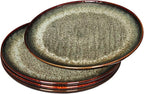 Ceramic Dinner Plates Dish Set,Set of 4,for Lunch snacks -Microwave Oven & Dishwasher Safe,Scratch Resistant,Dinnerware Kitchen Porcelain Serving Dishes 10 Inch Round