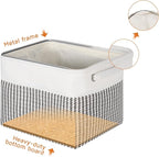 Kntiwiwo Foldable Storage Bin Collapsible Basket 12" x 10" x 9.5" Cube Storage Organizer Bins with Dual Carry Handles for Home Closet Shelves Drawers Organizer, Set of 3, Houndstooth