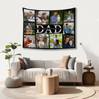 Custom Tapestry For Wall Bedroom Custom Backdrop Personalized Image Text Photo Customized Funny Tapestry Banners And Signs Dad's Day Horizontal Tapestrys