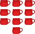 DISCOUNT PROMOS Glazed Campfire Coffee Mugs 12 oz. Set of 10, Bulk Pack - Perfect for Coffee, Tea, Espresso, Hot Cocoa, Other Beverages - Red