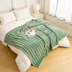 YUSOKI Luxury 3D Bubble Throw Blanket 3.1lb,All Ages,Home Decoration, (Sage Green,60 * 80inches)
