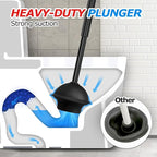 2Pack 2 in 1 Toilet Brush and Plunger Set, Extended Handle Plunger,Toilet Bowl Brush Plunger Set,Clean Gloves,Cleaning Tools,Cleaning Brush,Cleaning Supplies,Toilet Brush Plunger Combo,Black