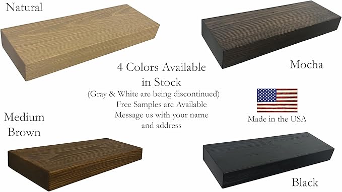 joelsantiques - 36 Inch Wooden Floating Shelves for Wall - 36x8x2 in - Made of Natural Wood - Heavy Duty Rustic Wall Shelves for Bedroom - Perfect for Living Room, Kitchen - Natural