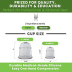 Silicone Cupping Therapy Set 6 Professional Massage Cupping Cups for Cupping Therapy Cup Kit for Massage, Myofascial Release, Cellulite Reduction