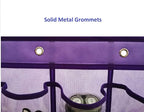 Classroom Pocket Chart for Phone Calculator Holder Over The Door Hanging Closet Jewelry Organizer with 30 Clear Pockets (Purple)