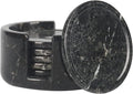 Marble Coasters Set of 6 Black 3.5 Inch Round Coaster for Drinks with Holder, Drink Coaster for Tabletop & Coffee Table Decor, Ideal Home Decor House Warming Gifts
