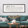 Holy Spirit You are Welcome Here Wall Decor Art 32x12 Inch Large Christian Song Bible Verse Plaque Wood Framed Sign Living Room Scripture Quote Religious For Office Wall Hanging (Black)