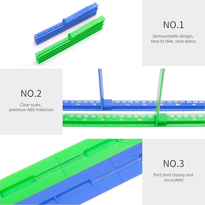 Height Measurement for Wall, Children Height Chart Ruler, Portable 3D Removable Growth Chart, Wall Height Measurement for Kids and Nursery Medical Office 79 inch (Blue)