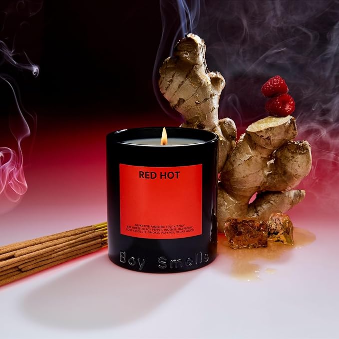 Boy Smells - Ash Scented Candles for Men and Women - 8.5 oz - Soy, Coconut Wax Candle Blend - Aromatic Candles for Home with Black Charcoal, Rare Woods and Clove - 50-Hour Burn - Cotton Wick