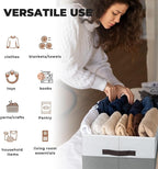 Criusia Extra Large Storage Bins 4 Pack - 16x12in Closet Organizers and Storage Baskets for Organizing Clothes Toy Blanket - Fabric Storage Cubes Containers for Shelves - All Room Organization