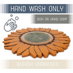 NAT & Jules Sunflower Shaped Dimensional Indoor Outdoor 12 inch Cast Resin Decorative Garden Stepping Stone, Patio, Walkway Sculpture Yard Art, Orange