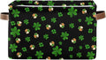 Storage Basket St Patrick's Day Cube Storage Bins Organizer Bag Collapsible Closet Shelf Baskets with handle for Baby Cloth Pet Toy Book 14.2×10.2×8.3 IN