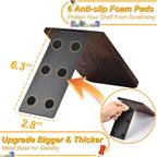 Book Ends, Black Walnut Wooden Bookends for Shelves - Heavy Duty Non-Slip Book Organizers, Upgraded Decorative Bookend Holders for Home, Kitchen, Office, Set of 2, Medium