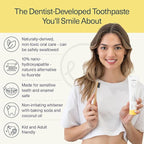 ELIMS Nano Hydroxyapatite Fluoride Free Toothpaste - Xylitol Remineralizing Toothpaste for Whitening Sensitive Teeth - SLS Free Orange Pineapple Mint Flavor for Adults & Kids 4oz