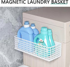 Magnetic Basket Magnetic Fridge Organizer Magnetic Pencil Holder Whiteboard Accessories Home Kitchen Organization (White-High)