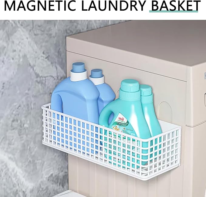 Magnetic Basket Magnetic Fridge Organizer Magnetic Pencil Holder Whiteboard Accessories Home Kitchen Organization (Black-High)