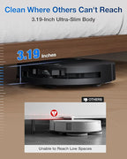 ECOVACS DEEBOT T50 Omni Robot Vacuum and Mop, 3.19” Ultra-Slim, 15,000Pa Suction, ZeroTangle 2.0, TruEdge Edge Cleaning, AIVI 3D Obstacle Avoidance, Auto Mop Wash & Dry, Self-Emptying