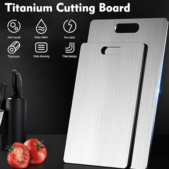 Titanium Cutting Board - 1 pack Titanium Cutting Boards for Kitchen,Double Sided Titanium Cutting Mat（9.25 * 12.99in）