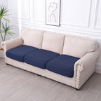 hyha Waterproof Couch Cushion Covers for Pets, Non Slip Sofa Seat Cover for Dogs Washable, Soft Thick Stretch Jacquard Fabric, Sofa Slipcovers with Elastic Bottom (3 Pieces, Navy)