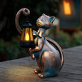 WHIMSYNOOK 10.7" Bronze Cat Solar Garden Statue Light – Cute Kitty Design, Bronze Finish, Solar-Powered LED, Outdoor Yard & Lawn Décor, for Cat Lovers, Mom, and Garden Enthusiasts