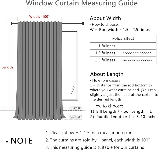 MYSKY HOME Linen Curtains for Living Room, Natural Semi Sheer Curtains & Drapes 84 inches Length 1 Panel Set Farmhouse Country Boho Style Back Tab Draperies for Sliding Glass Door, 100" Wide, Linen