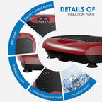Vibration Plate Exercise Machine - Whole Body Workout Vibration Platform Lymphatic Drainage Machine for Weight Loss Home Fitness with Resistance Bands Remote