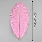 THARAHT Pink Ostrich Feathers 24pcs Natural Bulk 8-10Inch 20cm-25cm for Crafts Wedding Party Centerpieces Flower Arrangement Easter Gatsby and Home Decoration Feathers