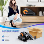 Under Desk Elliptical Machine, Quiet & Portable Seated Pedal Exerciser with 12 Adjustable Speeds & Remote Control, Low-Impact Electric Ellipse Leg Exerciser for Cardio & Strength