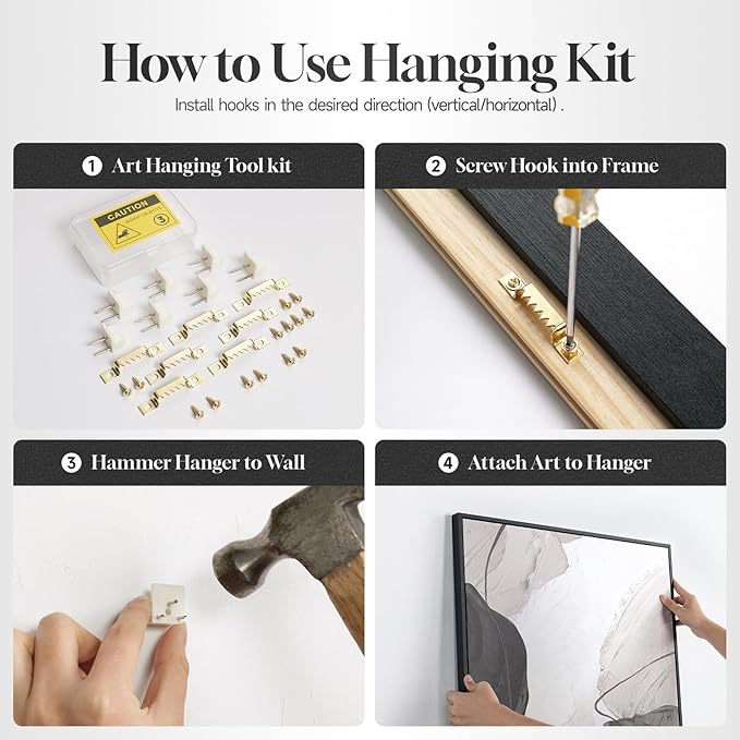 Large Framed Abstract Nature Landscape Wall Art for Living Room, 3 Piece Modern Canvas Prints Paintings Artwork for Walls, Blue Watercolor Lake Mountain Pictures for Hallway Office Wall Decor 24x36 In