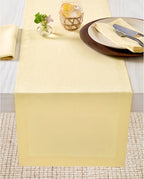 Solino Home Linen Table Runner 48 Inches - 100% Pure Linen Golden Straw Table Runner 14 x 48 Inch Ideal for Dresser and Coffee Tables - Fall, Autumn, Thanksgiving - Fete