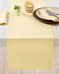 Solino Home Linen Table Runner 90 Inches Long - 100% Pure Linen Golden Straw Dining Table Runner 14 x 90 Inch for Fall, Autumn, Thanksgiving - Fete