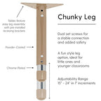 FDP Rectangle Activity School and Classroom Kids Table (30 x 72 inch), Chunky Sand Toddler Leg, Adjustable Height 15-24 inches - Maple Top and Maple Edge