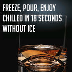 The Peaks Heavy Crystal Whiskey Glasses Gift Set of 4, Thick Freezable Bourbon Glass 1lb Each, Premium Whiskey Gifts for Men, Frozen Crystal Chills Cocktails, 10 oz