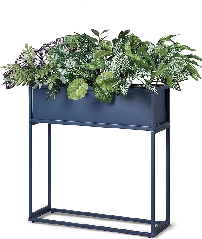 Cocoyard Elevated Planter Box - 28 Inch Durable Raised Garden Bed for Herbs and Flowers - Stylish Tall Rectangular Planter for Outdoor Plants for Patio Decor & Backyard Gardening