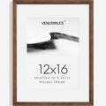 12x16 Picture Frame Natural Solid Walnut Photo Frames with 8.5x11 Removable Mat Wall Hanging Large Handcrafted Frame with HD Plexiglass Wall and Tabletop Display Large Poster Frame
