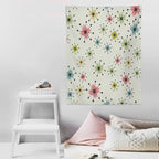 ICMOLYYENLO Abstract Cat Tapestry, Medieval Abstract Atomic Star Cat Vintage Home Wall Hanging Art Tapestry for Bedroom Living Room Dormitory 60x80 Inch