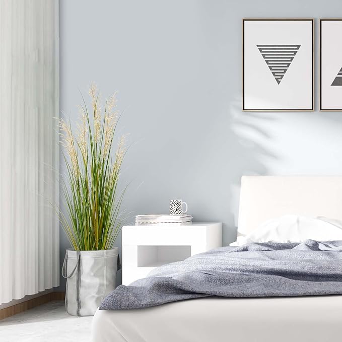 Artificial Plant, 47in Tall Pampas Grass, Faux House Plants in Pot, Indoor Decorative Flowers &Greenery for Home and Office, Ideal Housewarming Gift