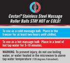 Cryosphere Massage Ball Hot Cold Roller Ball - Fast Muscle Pain Relief - Stainless Steel Balls for Heat or Ice Therapy - Feet Pain - Plantar Fasciitis- Back Ache - Foot Massager - 60 mm Ice Roller