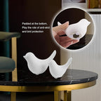 Notakia Small White Birds Statues Home Decor Modern Style Decorative Ornaments for Living Room, Bedroom, Office Desktop, Cabinets (2Pcs White Birds)