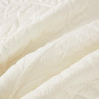 MarCielo 3-Piece 100% Cotton Oversized Bedspread Lightweight Quilt Coverlet Embroidery Farmhouse Bedding Set T0 (Bright White, Twin (68"x86"))
