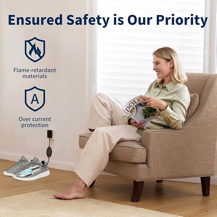 Shoe Deodorizer Dryer 3-Mode Timer & Gentle Airflow Tech In-Footwear Hygiene Management