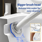 Disposable Toilet Brush Cleaning System, Two Sets of Wands and 60p Refills Pads Replacement Heads, Wall Mounted Toliet Stick Wand Starter Kit Bathroom Maintenance, Toilet Bowl Cleaner Holder