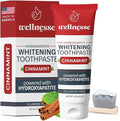 Wellnesse Hydroxyapatite Toothpaste – Fluoride Free for Sensitive Gums – Anti-Plaque, Remineralizing, Enamel Protection & Natural Whitening Toothpaste for Adults – Cinnamint Flavor - 4 oz