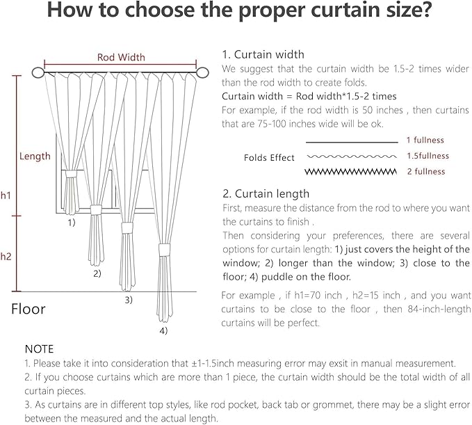 Joydeco Linen Curtains 84 Inch Length 2 Panel Sets,Light Filtering Curtains for Bedroom 37 Inch Wide Living Room Drapes with Back Tabs & Rod Pockets (W37 x L84 Inch, Linen)