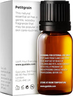 Gya Labs Petitgrain Essential Oil for Skin - 0.34 Fl Oz - 100% Pure Natural Petitgrain Oil for Diffuser, Hair, Aromatherapy, Massage & Candle Making Scent